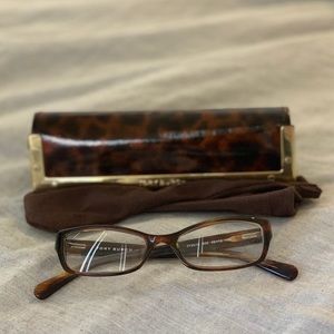 Tory Burch glasses, dustbag, and case